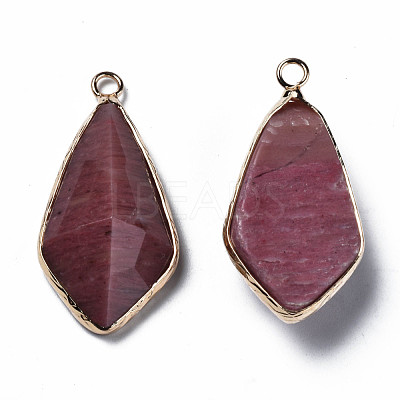 Natural Rhodonite Charms G-Q998-029A-1