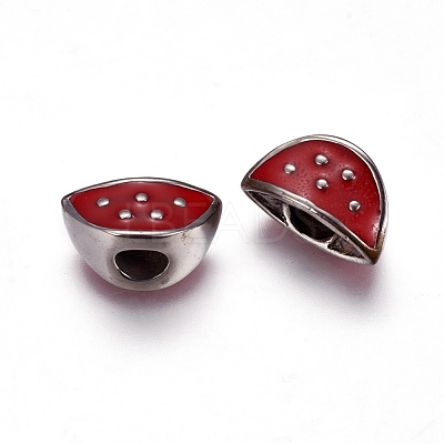 304 Stainless Steel European Beads STAS-J018-03P-02-1