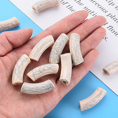 Opaque Crackle Acrylic Beads MACR-S372-001N-006-1