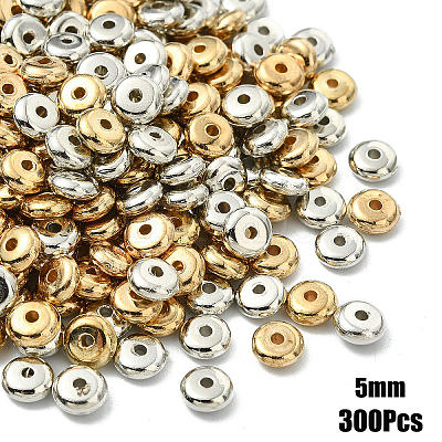 300Pcs 2 Colors CCB Plastic Spacer Beads CCB-YW0001-50B-1