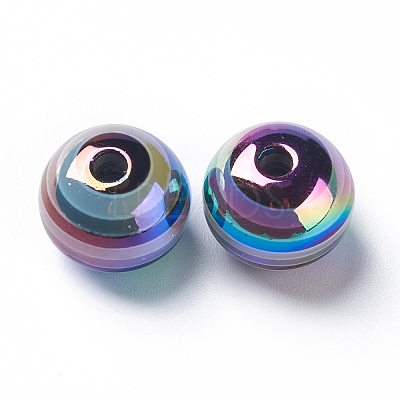 Stripe Resin Beads RESI-B014-01B-08-1