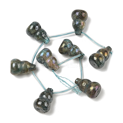 Electroplate Natural Hemimorphite Beads Strands G-U012-A04-1