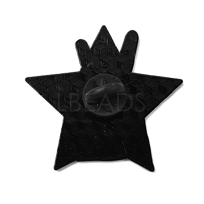 Rock Theme Rock 'n' Roll Devil Star Enamel Pins JEWB-D310-04EB-02-1