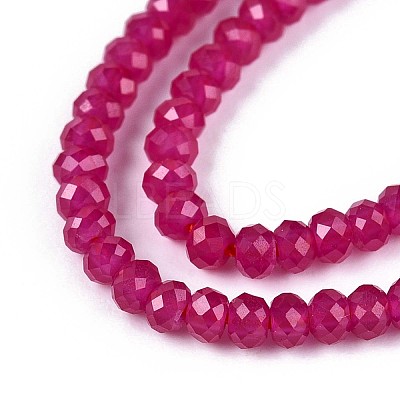 Lab Grown Red Corundum Beads Strands G-G106-A45-05-1