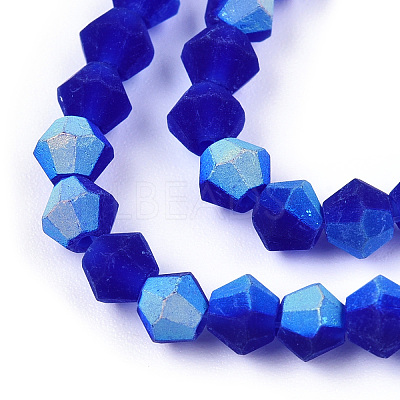 Imitate Austrian Crystal Bicone Frosted Glass Beads Strands GLAA-F029-TM3mm-A06-1