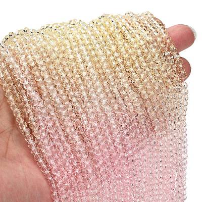 Transparent Painted Glass Beads Strands DGLA-A034-T4mm-A25-1