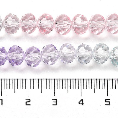 Transparent Painted Glass Beads Strands DGLA-A034-T8mm-A23-1