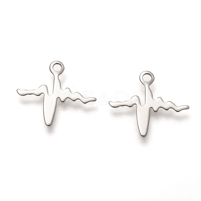Non-Tarnish 201 Stainless Steel Charms STAS-C017-02P-1
