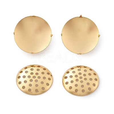 Brass Studs Earring Findings KK-K382-16C-G-1
