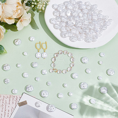 200Pcs 4 Styles Resin Imitation Pearl Beads FIND-AR0005-46-1