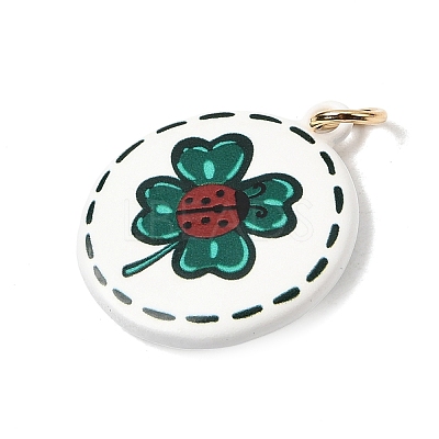 Printing 304 Stainless Steel Pendants STAS-K304-12F-G-1
