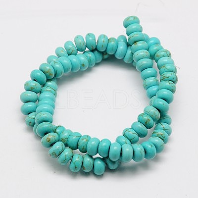 Synthetic Turquoise Beads Strands X-TURQ-G109-6x3mm-06-1