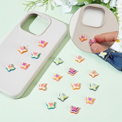 24Pcs 6 Colors Plastic Cabochons KY-AR0001-35-1