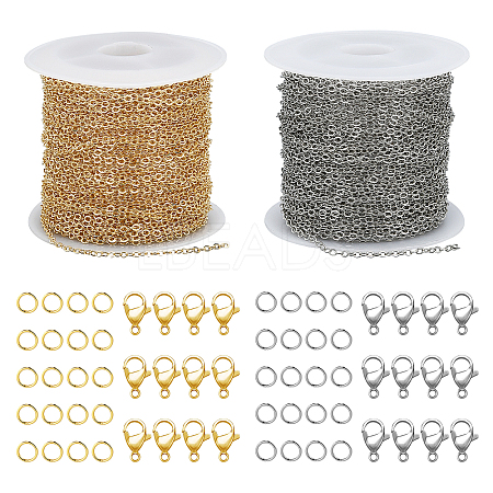 65.8 Feet 2 Colors Brass Cable Chains CHC-BC0001-14-1