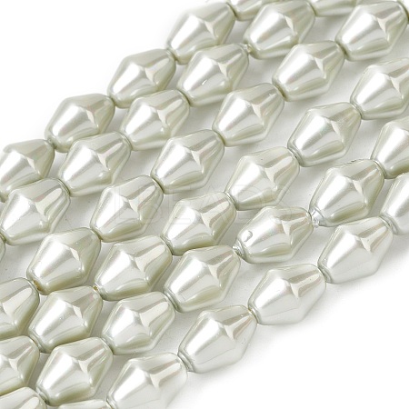 Electroplate Opaque Glass Imitation Pearl Bead Strands EGLA-H113-05C-1