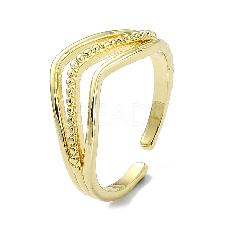 Brass Open Cuff Rings RJEW-B051-27G-1