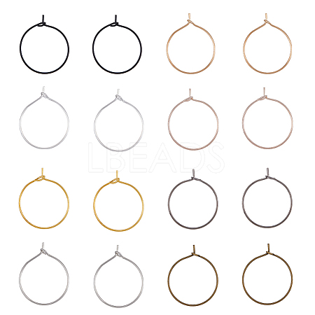400Pcs 8 Colors Iron Hoop Earrings IFIN-FH0001-72A-1