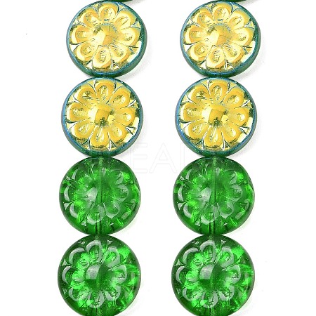 Czech Pressed Glass Beads GLAA-I061-48D-1