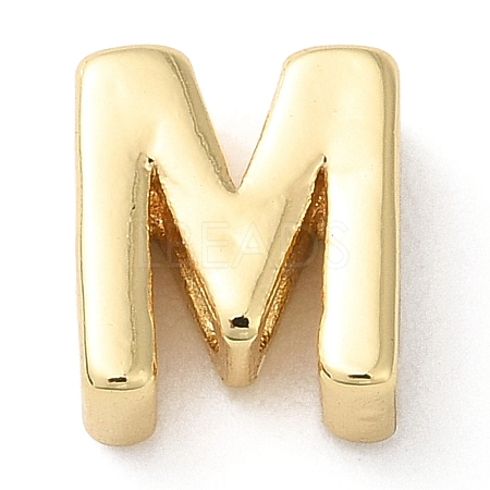 Rack Plating Brass Slide Charms KK-M254-15G-M-1