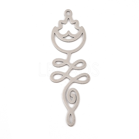 201 Stainless Steel Big Pendants STAS-Z109-07P-1