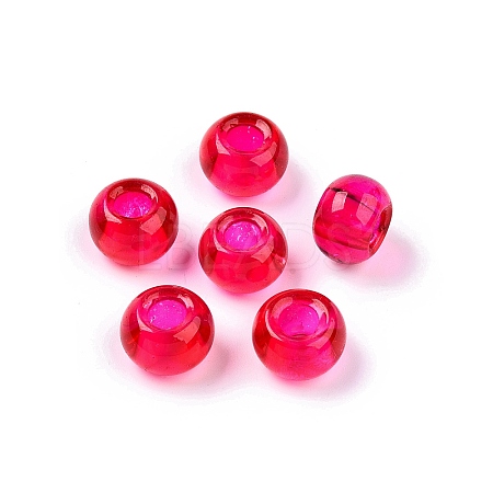Baking Paint Transparent Glass European Beads DGLA-N005-13A-01-1