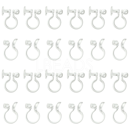 20Pcs 2 Styles Plastic Clip-on Earring Converters Findings KY-FS0001-27-1