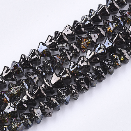 Electroplate Glass Beads Strands EGLA-T017-02D-1