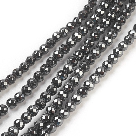 Non-Magnetic Synthetic Hematite Beads Strands HEMA-3D-1
