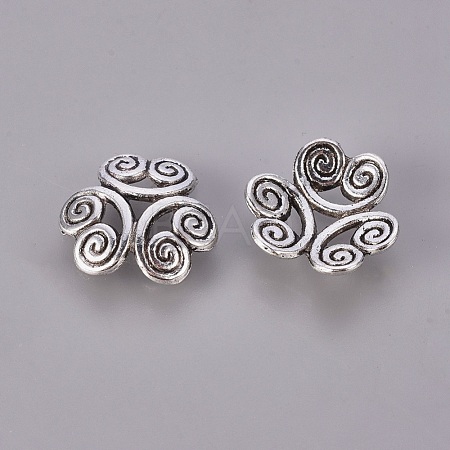 Tibetan Style Alloy Bead Caps X-EA483Y-NF-1