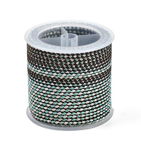 11M Polyester Braided Cord with Cotton Core & Metallic Thread OCOR-Z006-01-13-1