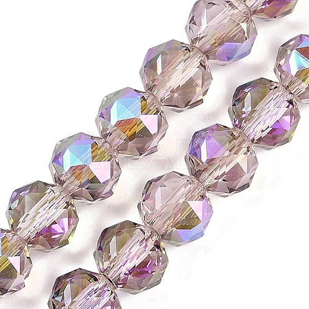 Transparent Electroplate Glass Beads Strands EGLA-N002-34C-C28-1