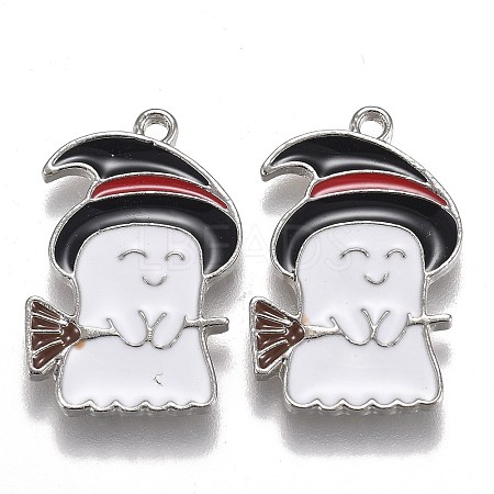 Halloween Theme Alloy Enamel Pendants ENAM-J649-03P-1