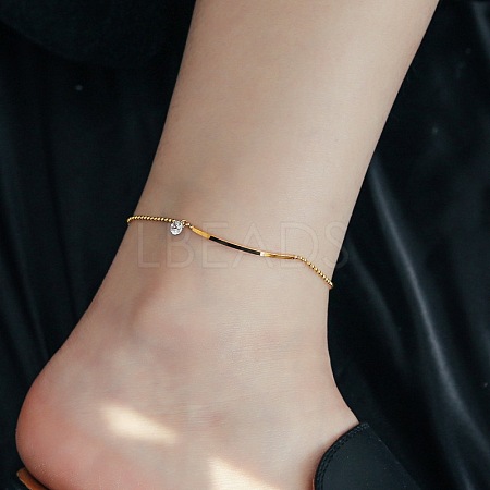 316L Surgical Stainless Steel Charm Anklets for Women FS-WG47470-08-1