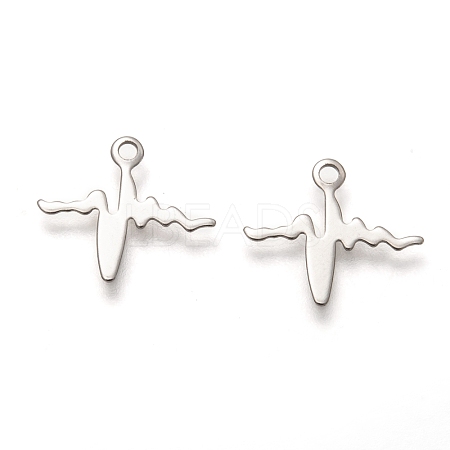 Non-Tarnish 201 Stainless Steel Charms STAS-C017-02P-1