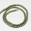 Electroplate Non-magnetic Synthetic Hematite Beads Strands G-J163-3x3mm-06-2