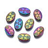 Rack Plating Rainbow Color Alloy Beads PALLOY-S180-345-1