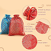  10Pcs 10 Colors Chinese Style Brocade Drawstring Gift Blessing Bags ABAG-NB0001-87-5