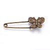 Tibetan Style Alloy Safety Brooches JEWB-WH0008-13AB-1