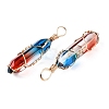 Lampwork Pendants GLAA-T023-07O-1
