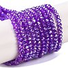 Baking Electroplate Glass Beads Strands DGLA-A039-J4mm-B05-1