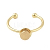 Brass Open Cuff Ring Components KK-Q799-01G-01-2