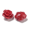 Synthetic Coral Dyed Carved Beads SHEL-I001-05B-3