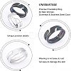 12Pcs 2 Colors 304 Stainless Steel Finger Ring RJEW-UN0001-18-4