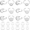 DIY Flat Round Cuff Ring Making Kit DIY-UN0003-46-1