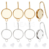 Beebeecraft 24Pcs 2 Colors 304 Stainless Steel Earring Hooks STAS-BBC0002-36-1