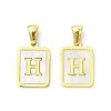 Ion Plating(IP) 304 Stainless Steel Pave Shell Pendants STAS-G327-01G-H-1