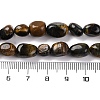 Natural Yellow Blue Tiger Eye(Dyed & Heated) Beads Strands G-G146-A17-01-5