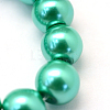 Baking Paint Pearlized Glass Pearl Round Bead Strands X-HY-Q003-10mm-29-3