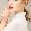 Brass Teardrop Stud Earrings for Women JE1090B-6
