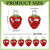 30Pcs Handmade Polymer Clay Rhinestone Pendants FIND-ME0002-75-2